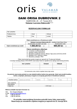 Formular za rezervaciju / pdf