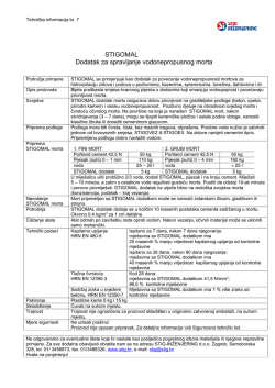 Tehnička informacija br - STIG inženjering d.o.o.