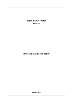 Izvješće o radu 2013. (pdf) - ooo ODBOR ZA JAVNI NADZOR