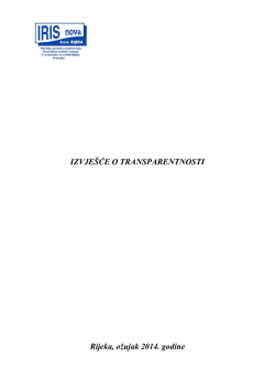Izvještaj o transparentnosti za 2013. godinu (PDF 150KB)