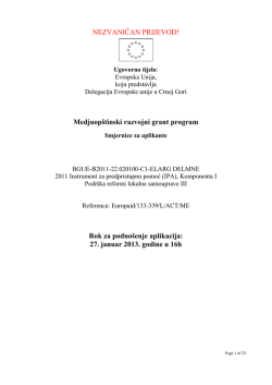 Smjernica - Zajednica Op&scaron;tina Crne Gore