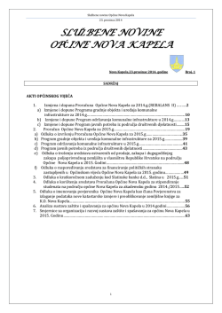službene novine općine nova kapela