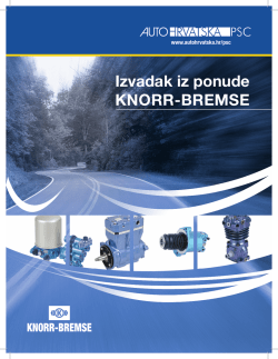 Izvadak iz ponude Knorr-Bremse po posebnim
