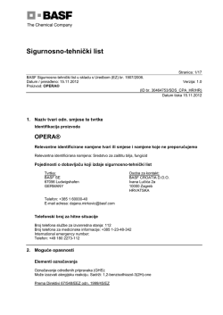 Opera MSDS - BASF Croatia za&scaron;tita bilja