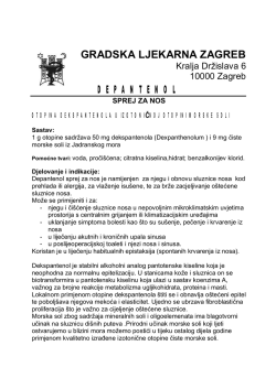 Uputa za uporabu - Gradska ljekarna Zagreb