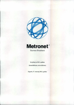 Godi&scaron;nji izvje&scaron;taj za 2011.