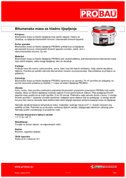 Bitumenska masa za hladno lijepljenje