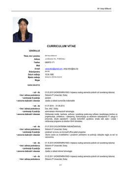 Mr Vanja Mi&scaron;ković, vi&scaron;i asistent - Fakultet za informacione tehnologije