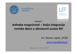 Jednake mogućnosti &ndash; bolja integracija romske djece u obrazovni