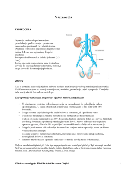 Operacija varikocele - Klinika za urologiju KBC Osijek