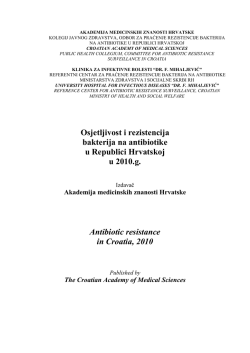REZISTENCIJA BAKTERIJA NA ANTIBIOTIKE U RH za 2010.