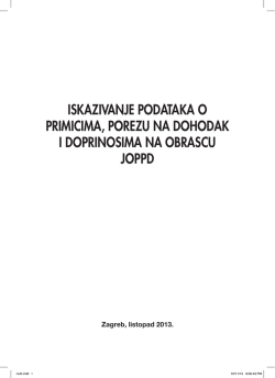 iskazivanje podataka o primicima, porezu na dohodak