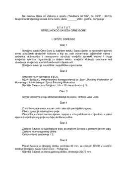 prijedlog statut - Streljacki Savez Crne Gore