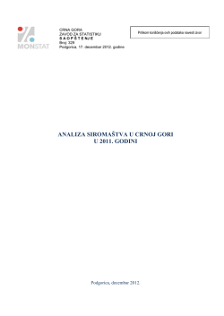ANALIZA SIROMA TVA U CRNOJ GORI U 2011 godini PDF