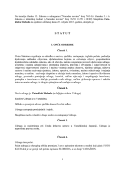 S T A T U T - Foto klub Sloboda Varaždin