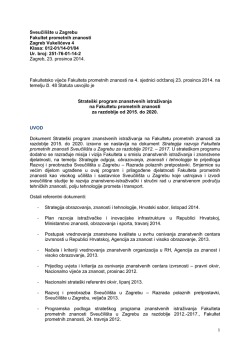 Strate&scaron;ki program znanstvenih istraživanja