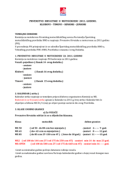 prvenstvo hrvatske u motocrossu 2011. godinu. klubovi