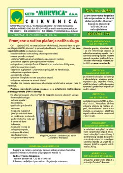 Dežurna služba 051/781-177 Dežurna služba 051/781-177