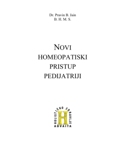 NOVI HOMEOPATISKI PRISTUP PEDIJATRIJI