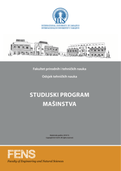 Mašinstvo - International University of Sarajevo