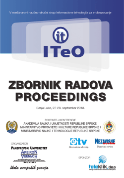 ITeO ZBORNIK RADOVA PROCEEDINGS