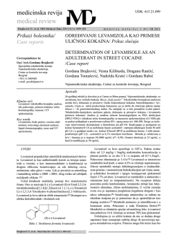 ODREĐIVANJE LEVAMIZOLA KAO PRIMESE