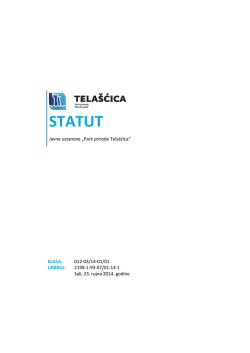 STATUT - Park prirode Tela&scaron;ćica