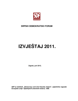 IZVJE&Scaron;TAJ 2011. - Srpski demokratski forum