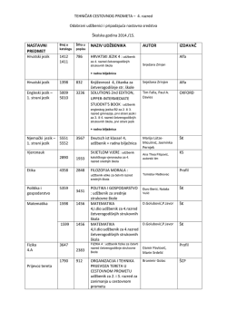 4. razred - Tehničar cestovnog prometa