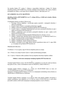 Na temelju ĉlanka 277. stavka 2. Zakona o trgovaĉkim