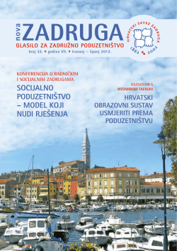 socijalno poduzetništvo - Hrvatski savez zadruga