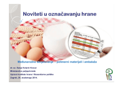 Navođenje hranjivih vrijednosti hrane