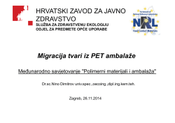 Migracija tvari iz PET ambalaže