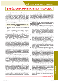 MI&copy;LJENJA MINISTARSTVA FINANCIJA