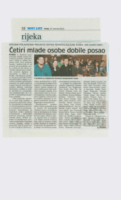 Novi list - Podjela diploma "We know how"