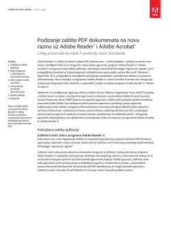 Podizanje za&scaron;tite PDF dokumenata na novu razinu uz Adobe