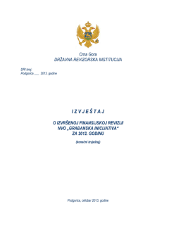 Izvje&scaron;taj o izvr&scaron;enoj finansijskoj reviziji NVO "Građanska inicijativa"