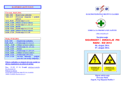 Savjetovanje SIGURNOST I ZDRAVLJE PRI RADU