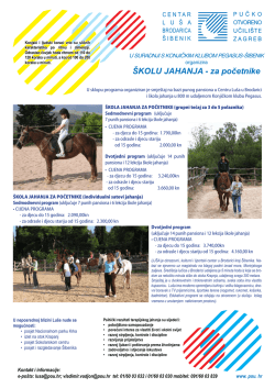 &Scaron;KOLU JAHANJA - za početnike