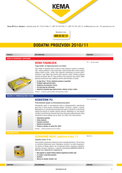DODATNI PROIZVODI 2010 / 11