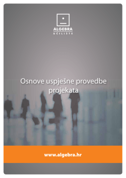 Osnove uspje&scaron;ne provedbe projekata