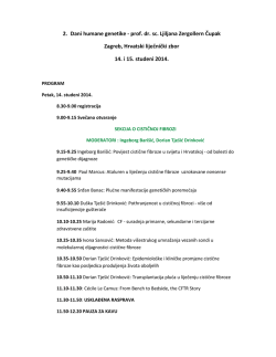 2. Dani humane genetike - prof. dr. sc. Ljiljana Zergollern Čupak