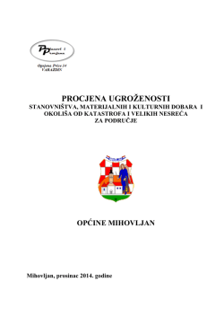PROCJENA UGROŽENOSTI OPĆINE JASENICE