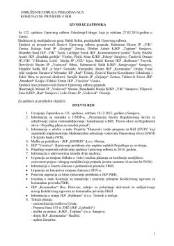Zaključci - Udruzenje/udruga poslodavaca komunalne privrede u FBiH