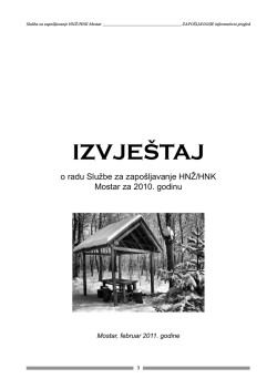 IZVJEŠTAJ - Služba za zapošljavanje HNŽ/K