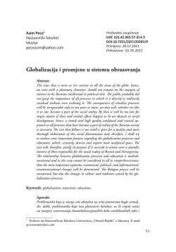 Globalizacija i promjene u sistemu obrazovanja1