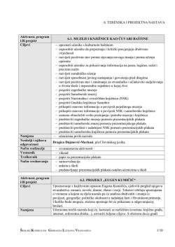 6. TERENSKA I PROJEKTNA NASTAVA 1/10
