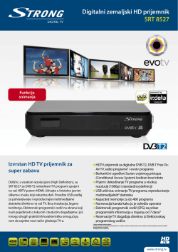 Digitalni zemaljski HD prijemnik SRT 8527