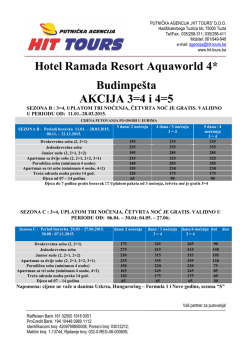 Cjenovnik - Hit Tours