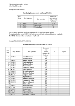 rez.ispita 19.9.2013 - Fakultet ekonomije i turizma "Dr. Mijo Mirković"